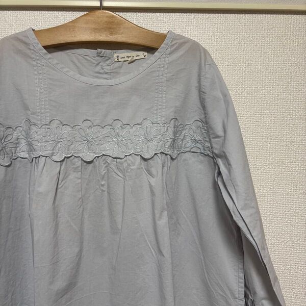 north object de petit… 花刺繍 コットン ブラウス M
