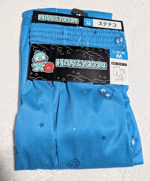 サンリオ ハンギョドン メンズ ステテコ ルームパンツ Мサイズ 青系 ポリ100% 新品