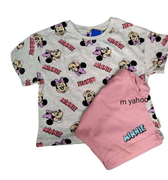 未使用 ミニー Tシャツ ハーフパンツ セットアップ パジャマ ディズニー しまむら