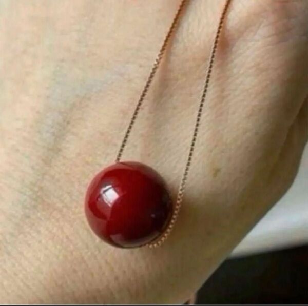人気新商品 海外で人気ある赤血珊瑚16mm 金銭運 仕事運アップ アクセサリー レディース ネックレス