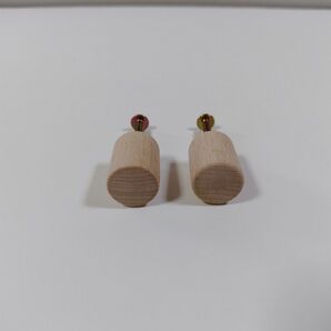 木製円筒つまみ20mm○( 2個入)4セット ネジ付き