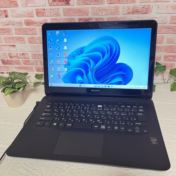 ★SONY中古SSD128GB メモリ8GB★SVF1432GBJ i3-4005U カメラ Win11 ノートパソコン359