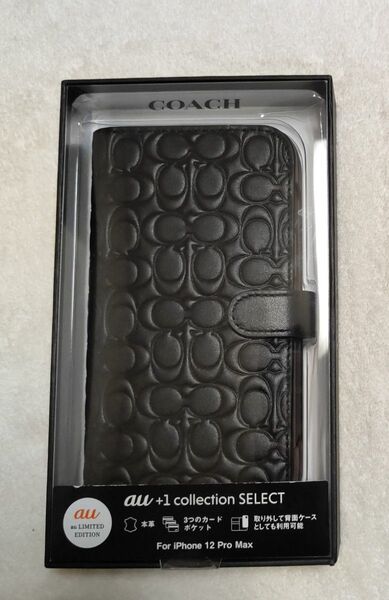 COACH iPhone 12 Pro Max ブックタイプケース ブラック