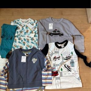 キッズ服 長袖トップスセット 新品 Tシャツ ポロシャツ