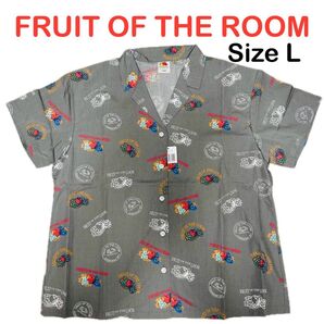 FRUIT OF THE ROOM オープンカラーシャツ 総柄 L