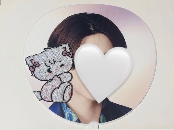 デコうちわ うちわ デコ ストーンデコ うちわ デコパーツ mikko