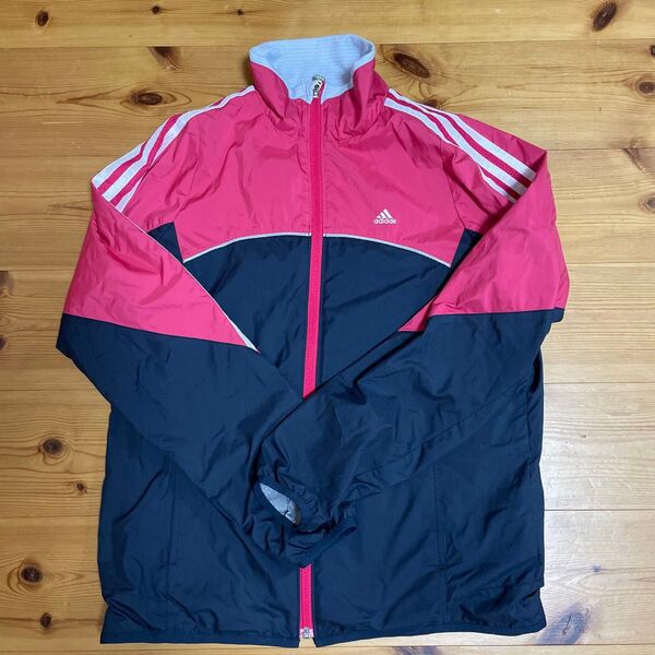 adidas ウインドブレーカー ピンク ネイビー