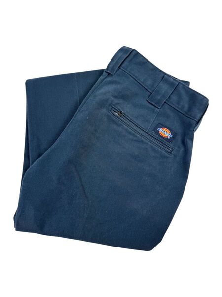 USED Dickies ワークパンツ チノ 28インチ ディッキーズ ネイビー系(ターコイズ) 細身シルエット アメカジ古着