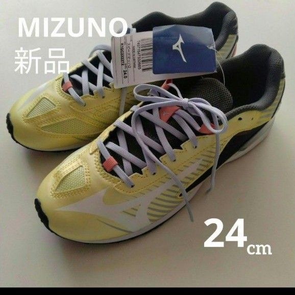 新品 MIZUNO ミズノスピードマッハ2 ジュニア スニーカー 24cm
