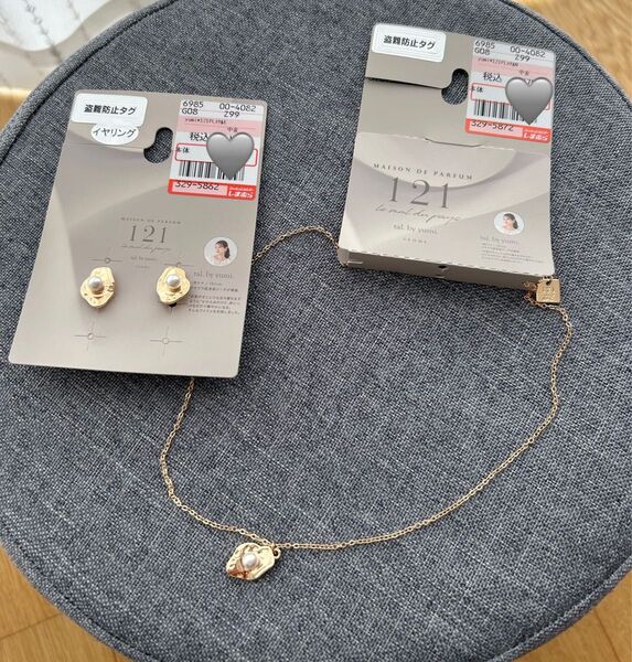 新品 yumi tal 121 ネックレス イヤリング 2点セット しまむら