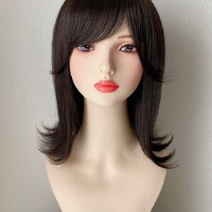 新品 フルウィッグ ボブ ミディアム ナチュラルブラック 耐熱 かつら ウィッグ