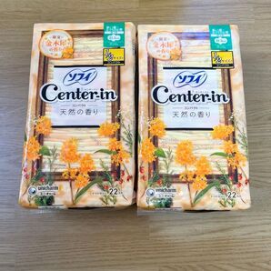 【新品】 ソフィ Center-in 金木犀の香り 22枚入り スリム 2パック 限定