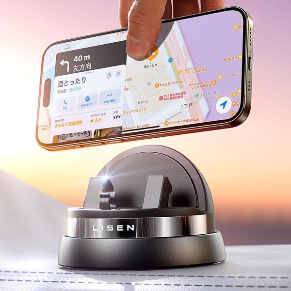 【新品未使用】スマホホルダー 車用 置き型 車載ホルダー ダッシュボード 片手操作 スマホスタンド 360°回転可能 角度調整