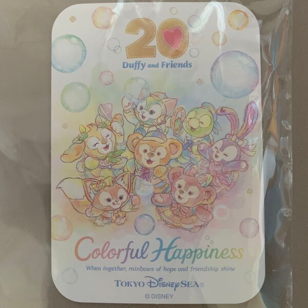 ダッフィー 20周年 カラフルハピネス ステッカー TDS 東京ディズニーシー