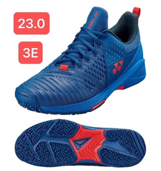 YONEX ソニケージ3 クレー・砂入り人工芝用 テニスシューズ 3E