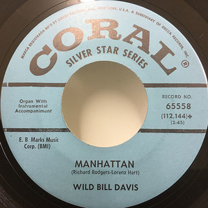 ■即決 Wild Bill Davis / April in Paris - Manhattan 45/7