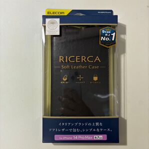 iPhone14ProMax RICERCA ソフトレザーケース ブラック 未使用