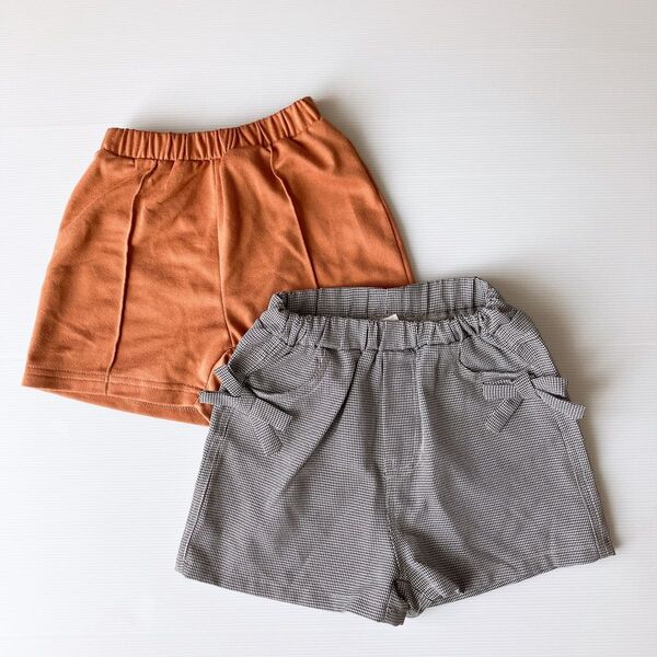子供用 ショートパンツ 2点セット 110 女の子 リボン SHEIN