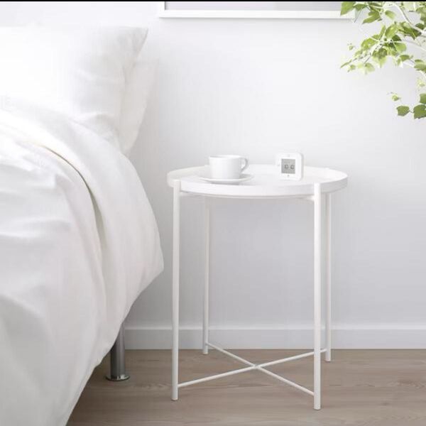 IKEA GLADOM グラドム トレイテーブル 白 サイドテーブル