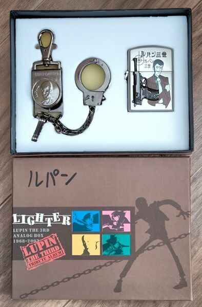 ルパン三世 ジッポー型オイルライター 手錠型キーホルダー付き BOX入り 新品未使用品