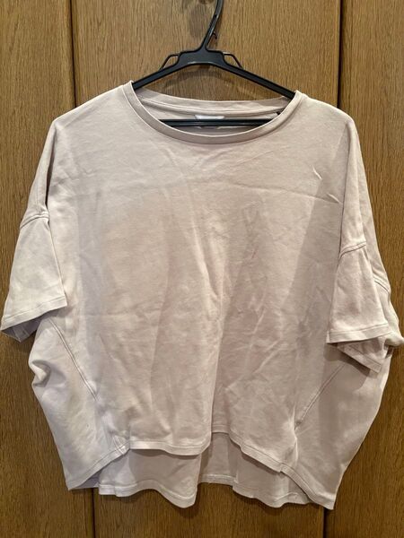 アメリカンホリック ゆったり カットソー Tシャツ 半袖 無地 L