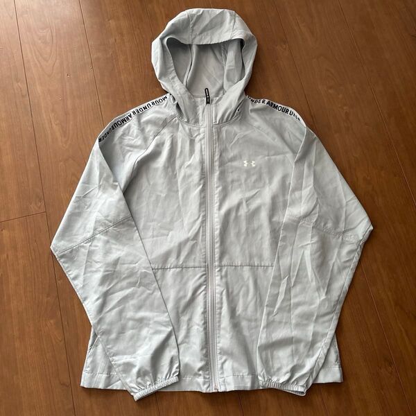 【古着】UNDER ARMOUR アンダーアーマー ウインドブレーカー レディース グレー サイズM