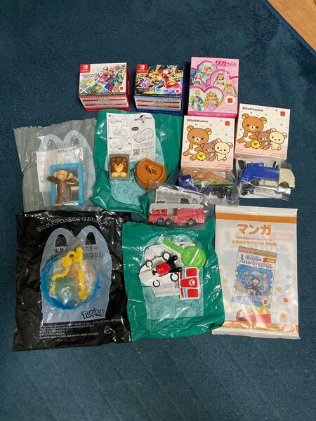 マクドナルド ハッピーセット おもちゃ まとめ売り 13点 マリオカート、トミカ、リラックマ、リカちゃん