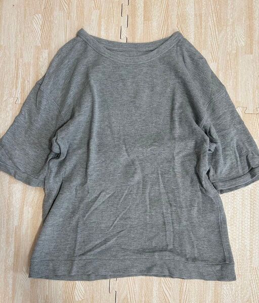無印良品 良品計画 ワッフル トップス カットソー プルオーバー Tシャツ