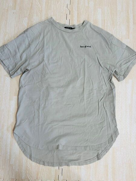 半袖 Tシャツ クルーネック トップス プリント カットソー ビッグシルエット オーバーサイズ ラウンドヘム