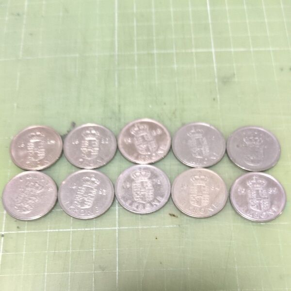 旧1デンマーククローネ硬貨×10枚