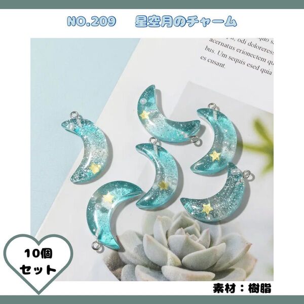 NO.209 月のチャーム 10個セット♪