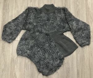 80s ISSEY MIYAKE ASYMMETRIC MOHAIR SWEATER イッセイミヤケ アシンメトリー モヘア ニット セーター