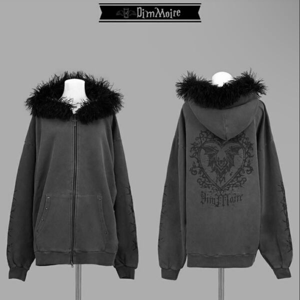 DimMoire ディムモアール ファーフード Gothic パーカー Gray XL