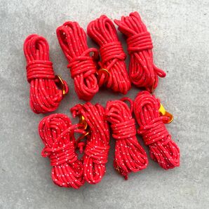新品 テントロープ パラコード タープ 自在金具付 レッド 赤 ヒモ キャンプ dod コールマン ロゴス スノーピーク 等に対応