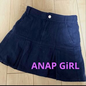 ANAP GiRL プリーツスカート ネイビー アナップガールスカートM