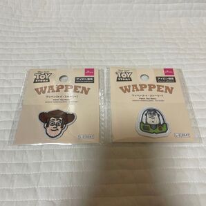 ダイソー トイストーリー アイロン接着ワッペン ウッディ バズ 2枚セット