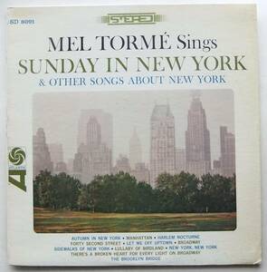 ◆ MEL TORME / Sunday In New York ◆ Atlantic SD 8091 (green/blue) ◆
