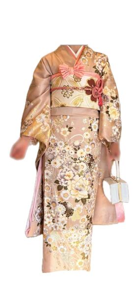 成人式 振袖 着物 ピンク Mサイズ 5点セット