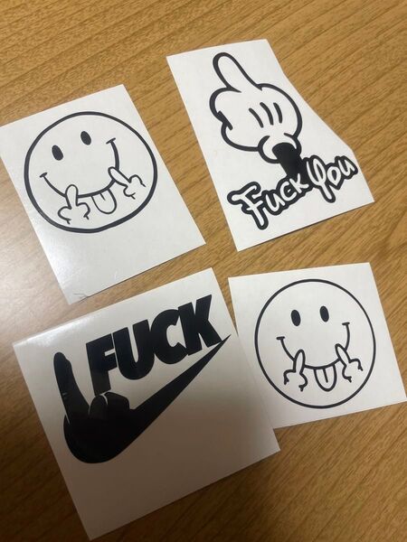 FUCK ニコちゃん カッティングステッカー