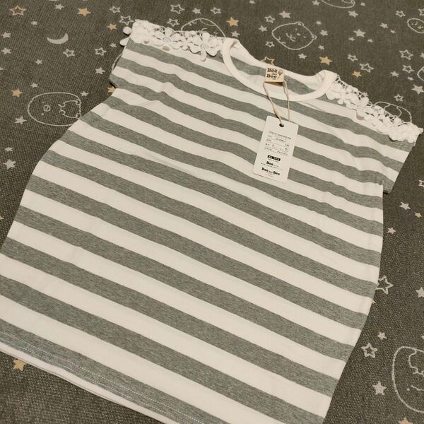 Bee des Bee 120cm グレーボーダーTシャツ