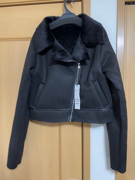 【最終価格】フェイクムートンライダースジャケット