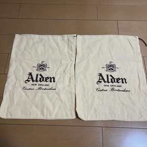 新中古品 Alden コットン製 シューズバッグ シューレース