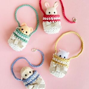 シルバニアファミリー赤ちゃん ハンドメイド お出かけ ケース 2個 【匿名配送】