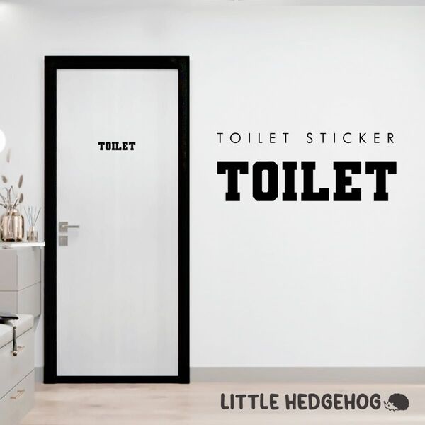 トイレ TOILET ドア 扉 カッティング ステッカー シール サイン ドア インテリア マーク おしゃれ シンプル
