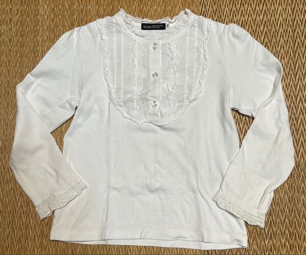 BeBe べべ フリル付き長袖シャツ