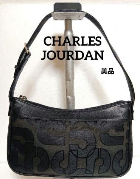 CHARLES JOURDAN シャルルジョルダン ハンドバッグ ロゴ 肩掛け