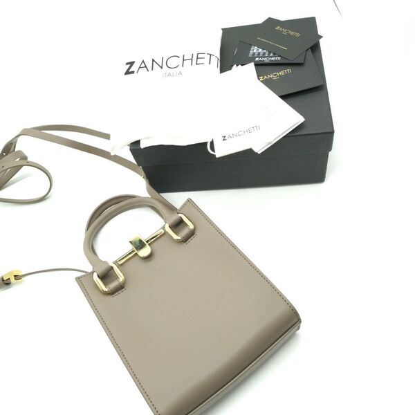 【極美品・付属品完備】ZANCHETTI ザンケッティ レザー ショルダーバッグ