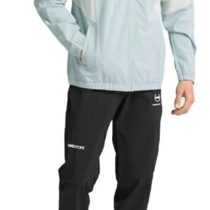 Move Sport 4WAYストレッチナイロン フード付 薄手クロスジャージ ジャケット・ジョガーパンツ上下セット