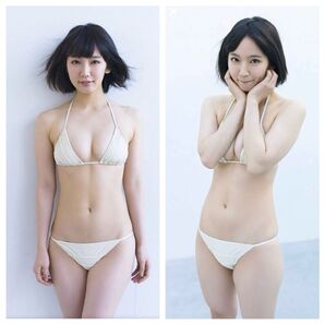 ④吉岡里帆さんの抱き枕カバー/90㎝45㎝/オフホワイトビキニ