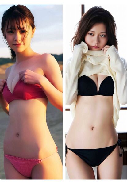 ①浅倉唯さんの抱き枕カバー/90㎝45㎝/赤ビキニ・黒ビキニ